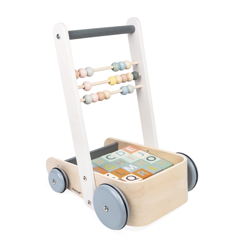 Janod Sweet Cocoon Pushcart Blocks Abc