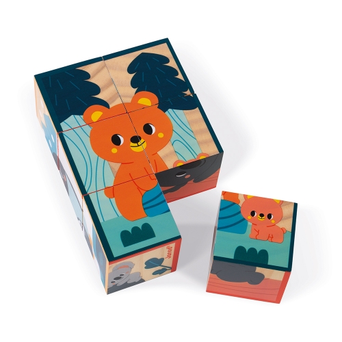 Janod WWF Wooden Block puzzle 6 animaux