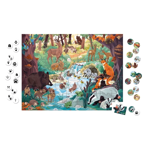 Puzzle de recherche Janod WWF avec empreintes de pas