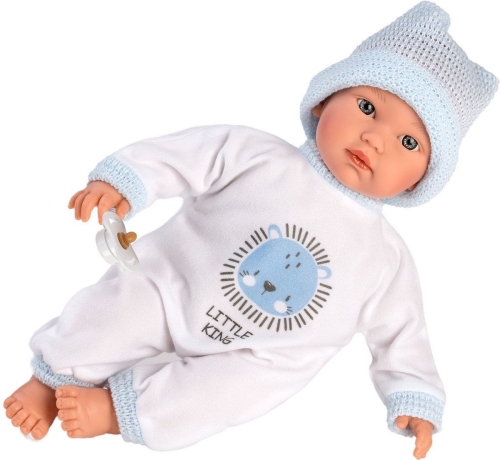 Llorens Mini Baby Doll Cuquito Bleu vierge avec son 30 cm