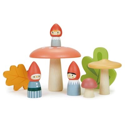 Famille de gnomes à feuilles tendres