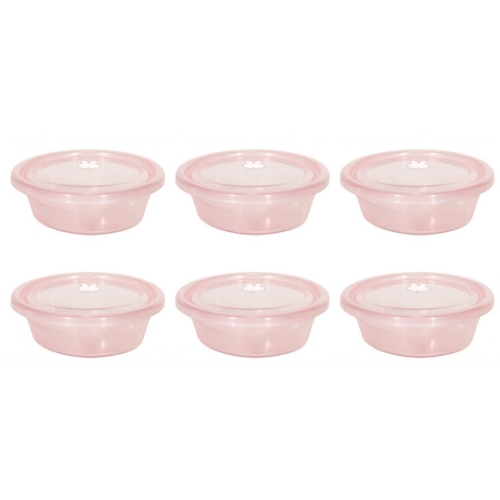 Miffy Boîtes de rangement avec couvercle (6) 210ml Rose