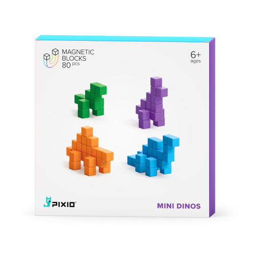 Pixio Jouet magnétique Mini Dinos 80 pièces