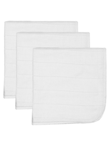 Blush &amp; Blossom - Gants de bouche en mousseline - 3 paquets blanc