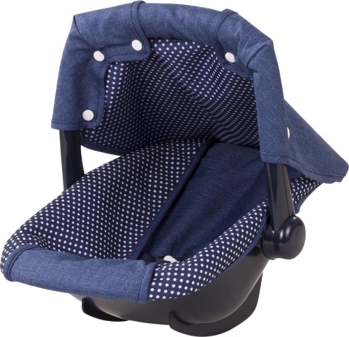 Götz Needful Things, siège auto Denim &amp; spots, poupées bébés 30-33 / 42-46 cm / poupées debout 45-50 cm