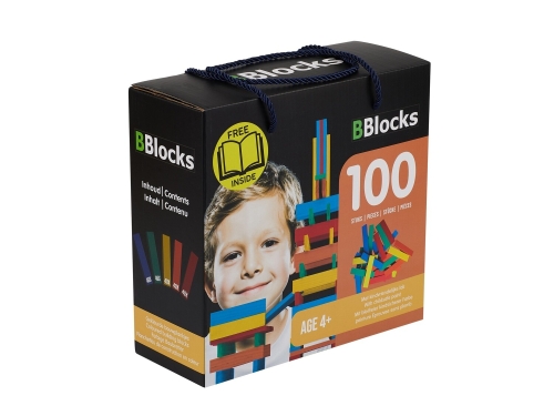 BBlocks 100 pièces de couleur dans une boîte en carton