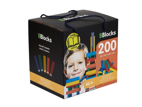 BBlocks 200 pièces couleur dans une boîte en carton