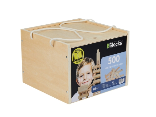 BBlocks 500 pièces vierges dans une boîte en bois