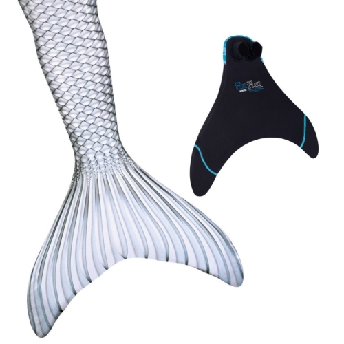 FinFun Queue de sirène Silver Lightning Taille M (8 ans)
