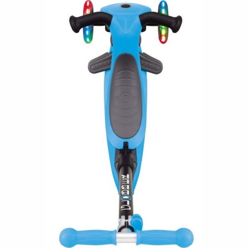 Globber Go Up Foldable Plus scooter bleu avec lumières