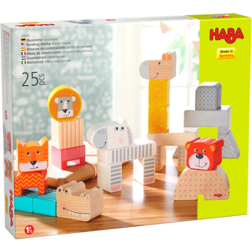 Haba blocs de construction défilé d'animaux