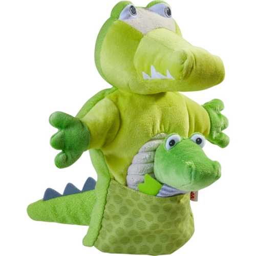 Haba Crocodile de marionnette à main avec bébé