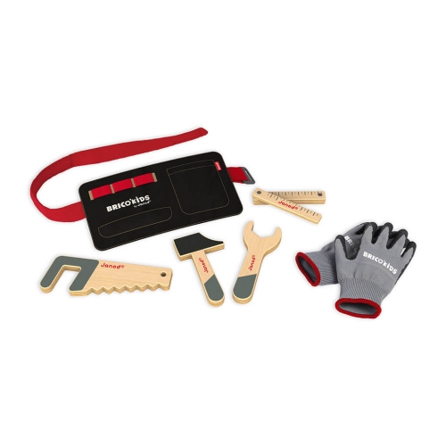 Janod Brico'Kids Ceinture à outils avec gants