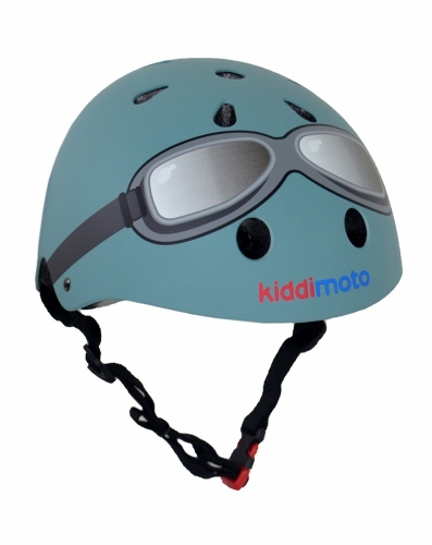 Kiddimoto Casque enfant bleu pastel M