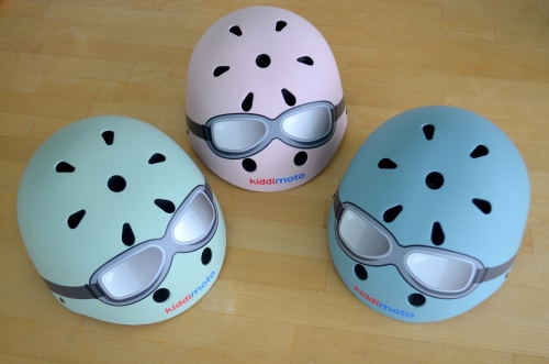 Kiddimoto Casque enfant rose pastel S