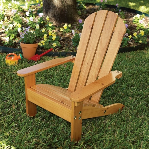 Kidkraft Chaise de jardin en bois Adirondack Miel