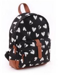 Sac à dos enfant Kidzroom Black and White Hart noir