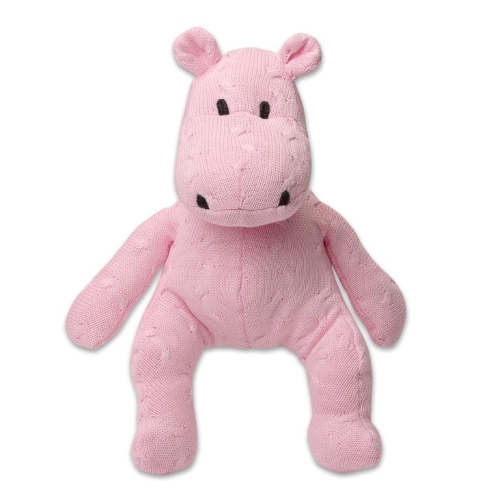Câble hippopotame câlin pour bébé, rose pâle