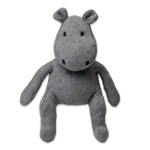 Hippopotame gris câlin pour bébé