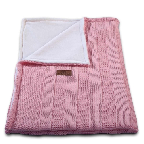 Couverture de berceau pour bébé, Chenille robuste, vieux rose