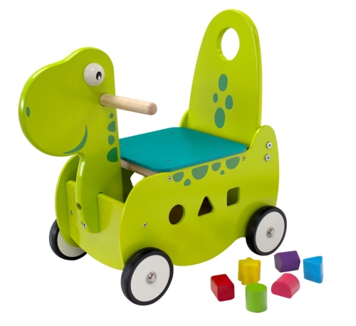 Je suis Toy Loopwagen Sorteer Dino