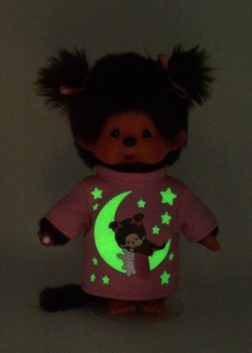 Monchichi fille 20cm Glow in the dark
