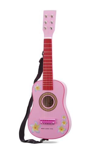 New Classic Toys guitare rose avec des fleurs