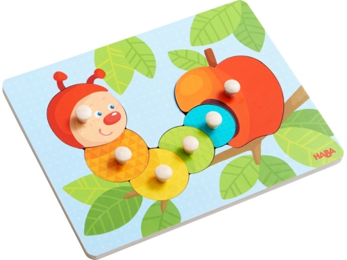 Haba Puzzle en marqueterie Caterpillar Mina