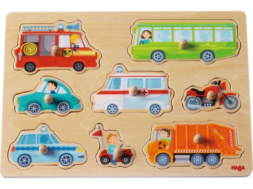 Haba Inlay Puzzle Vehicle World