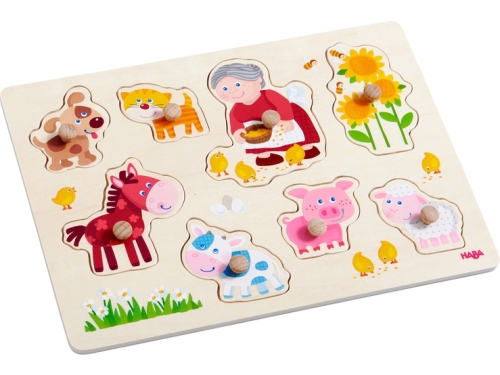 Haba Inlegpuzzle les animaux d'Oma Linda