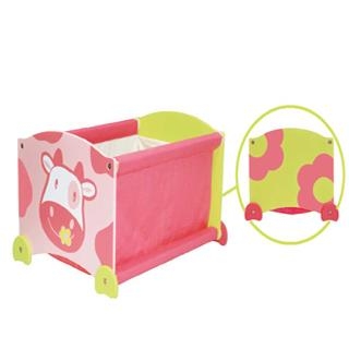 Je suis Toy Box de rangement Cow Pink