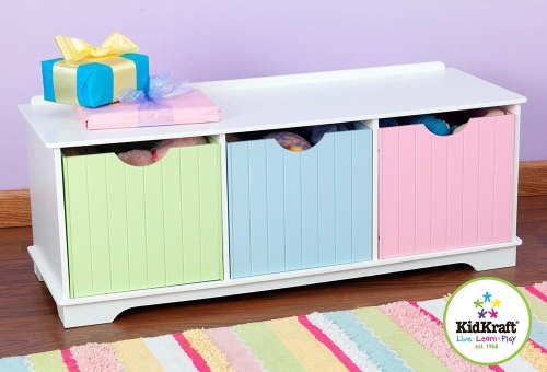 Banc de rangement Kidkraft Nantucket Couleurs pastel