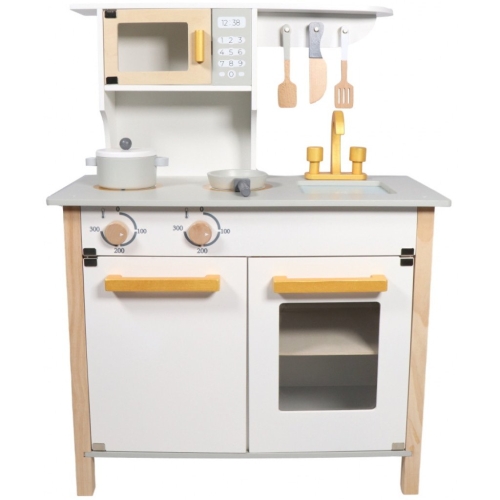 Tryco cuisine en bois blanc avec or