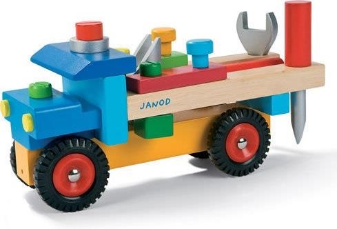 La voiture à outils de Janod coloriée