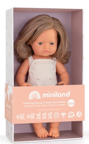 Miniland Baby doll Cheveux blonds 38 cm 