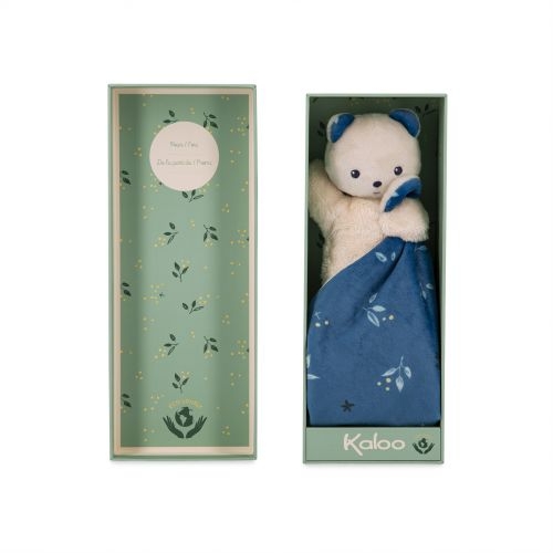 Kaloo Peluche Carre Douceur Ourson chouette de nuit