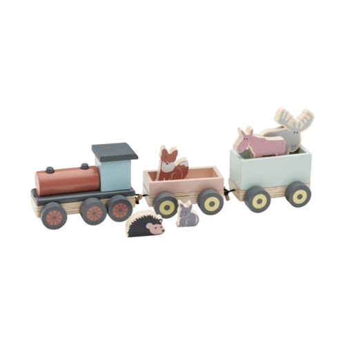 Kid's Concept train de jeu en bois avec animaux EDVIN