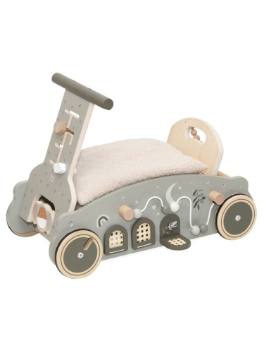 Label Label Label Label 3-in-1 Wooden Walking Trainer Olive Green
