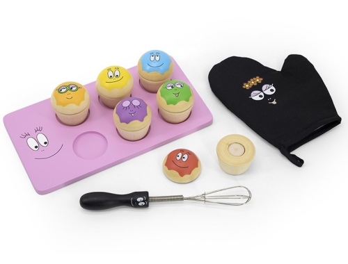 Label Label Barbapapa Set de petits gâteaux en bois