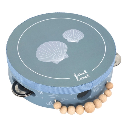Label Label Tambourin en bois bleu