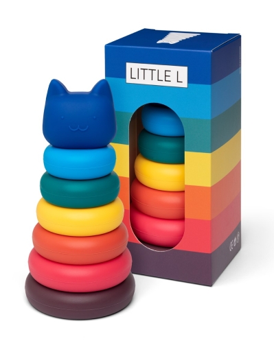 Little L Stacking Tower Cat Vivid Colours (tour à empiler)