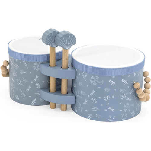 Label Label Bongos en bois bleu