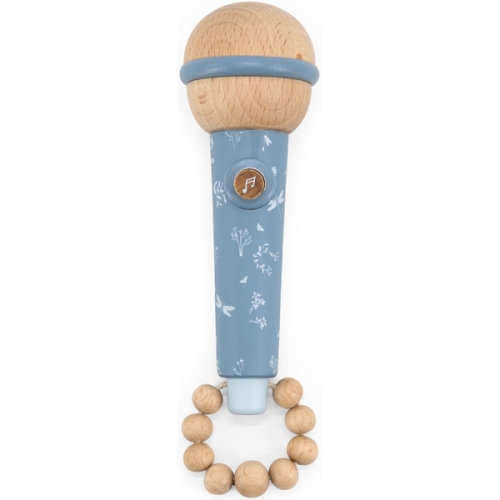 Microphone en bois Label Label Bleu