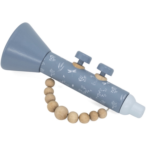 Trompette en bois Label Label Bleu