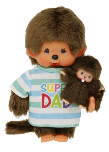 Monchichi Boy 20cm Super Dad avec Bebichichi