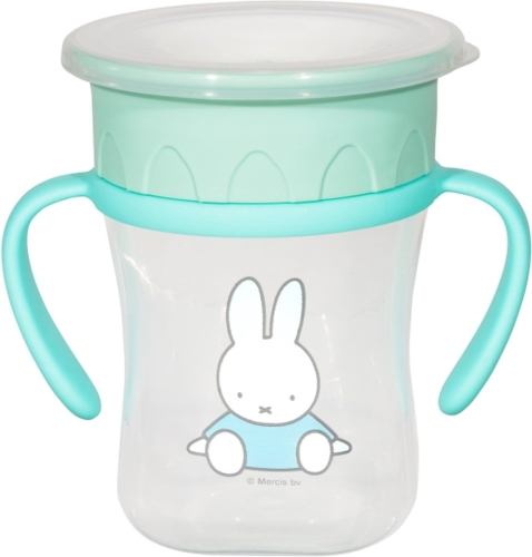 Miffy Coupe anti fuite 360 ° avec poignées 250ml menthe