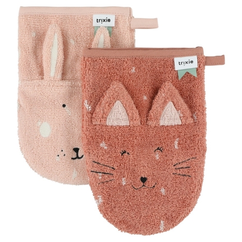 Trixie gants de toilette set of 2 Mrs. Cat/Mrs. Rabbit