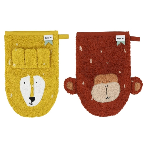 Gant de toilette Trixie set of 2 Mr. Lion/Mr. Monkey