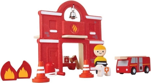 Plantoys Caserne de pompiers en bois