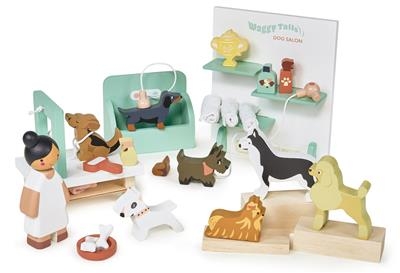 Tender Leaf Doll Furniture Salon de toilettage pour chiens Waggy Tails